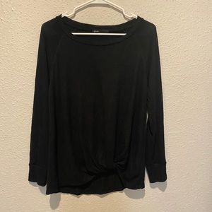 🛍 3/$20! Gibson black twist front sweater - S